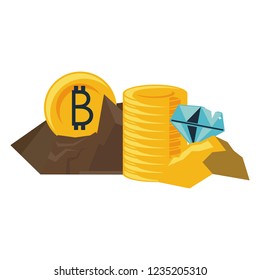 Bitcoin and diamonds mining