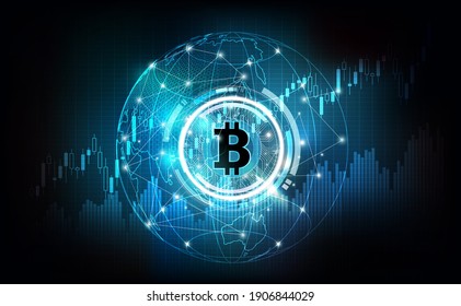 Bitcoin Digital Currency Futuristic Digital Money Stock Vector (Royalty ...