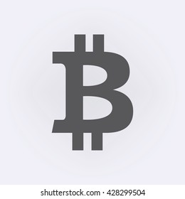 Bitcoin digital currency icon . Vector illustration
