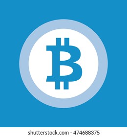 Bitcoin digital currency icon . Vector illustration
