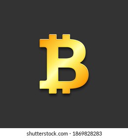 Ilustración del vector de signo de moneda digital de Bitcoin