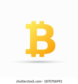 Bitcoin digital currency sign vector illustration