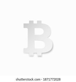 Ilustración del vector de signo de moneda digital de Bitcoin