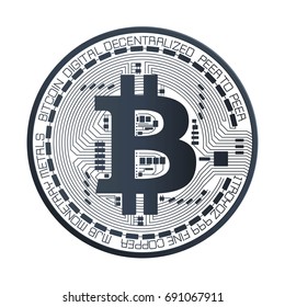 Bitcoin Digital currency vector