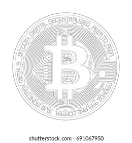 Bitcoin Digital currency vector