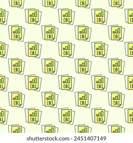 Bitcoin Docs vector Cryptocurrency Business concept colored seamless pattern