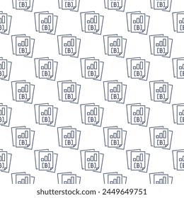 Bitcoin Documents vector Cryptocurrency Business concept outline seamless pattern