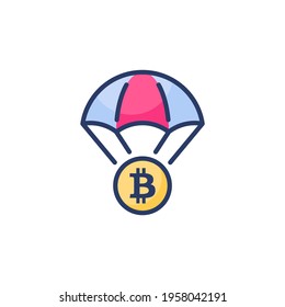 Bitcoin Drop icon in vector. Logotype