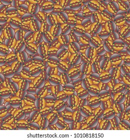Bitcoin electronic coins seamless pattern for background.