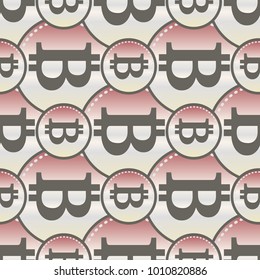 Bitcoin electronic coins seamless pattern for background.
