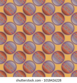Bitcoin electronic coins seamless pattern for background.