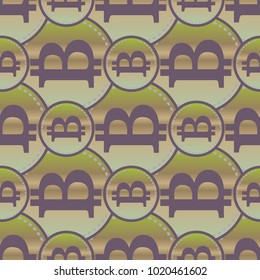 Bitcoin electronic coins seamless pattern for background.