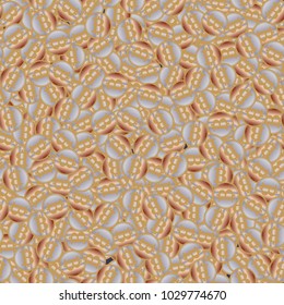 Bitcoin electronic coins seamless pattern for background.