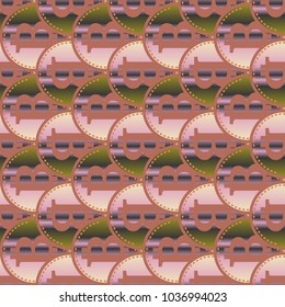 Bitcoin electronic coins seamless pattern for background.