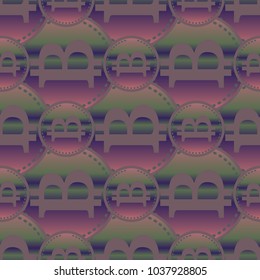 Bitcoin electronic coins seamless pattern for background.