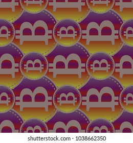 Bitcoin electronic coins seamless pattern for background.