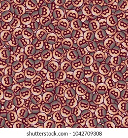 Bitcoin electronic coins seamless pattern for background.