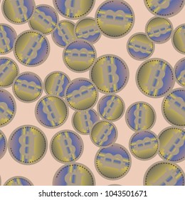 Bitcoin electronic coins seamless pattern for background.
