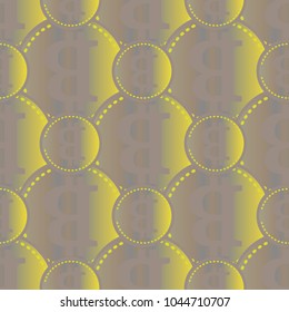 Bitcoin electronic coins seamless pattern for background.