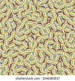 Bitcoin electronic coins seamless pattern for background.