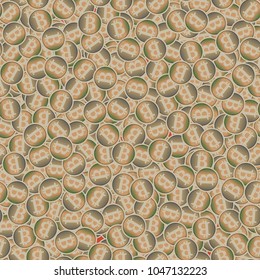Bitcoin electronic coins seamless pattern for background.