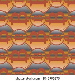 Bitcoin electronic coins seamless pattern for background.