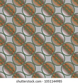 Bitcoin electronic coins seamless pattern for background.