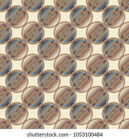 Bitcoin electronic coins seamless pattern for background.