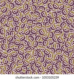 Bitcoin electronic coins seamless pattern for background.
