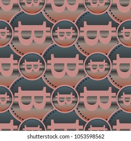 Bitcoin electronic coins seamless pattern for background.