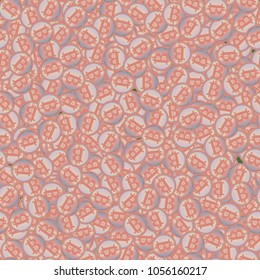Bitcoin electronic coins seamless pattern for background.
