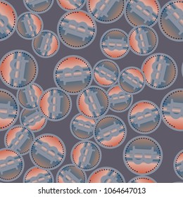 Bitcoin electronic coins seamless pattern for background.