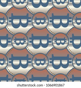 Bitcoin electronic coins seamless pattern for background.