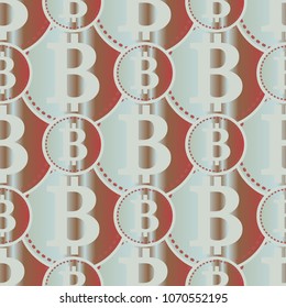 Bitcoin electronic coins seamless pattern for background.