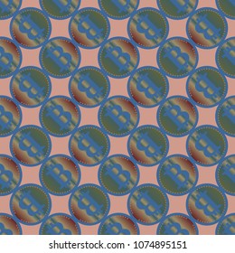 Bitcoin electronic coins seamless pattern for background.