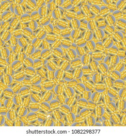 Bitcoin electronic coins seamless pattern for background.
