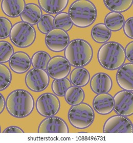 Bitcoin electronic coins seamless pattern for background.