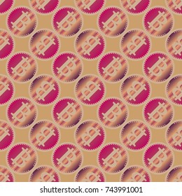 Bitcoin electronic coins seamless pattern for background.