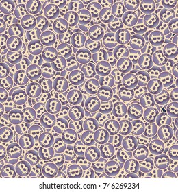 Bitcoin electronic coins seamless pattern for background.