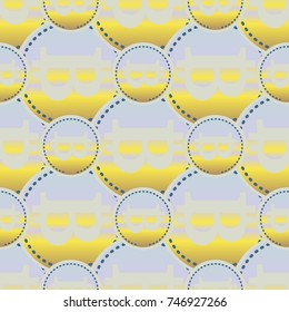 Bitcoin electronic coins seamless pattern for background.