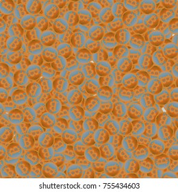 Bitcoin electronic coins seamless pattern for background.