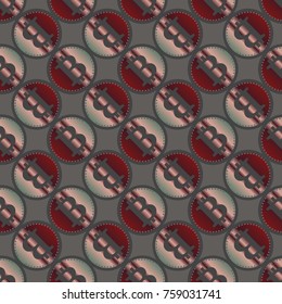 Bitcoin electronic coins seamless pattern for background.
