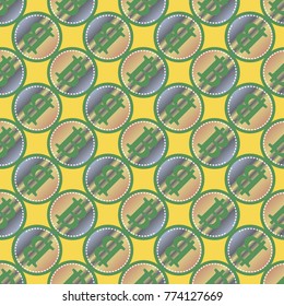 Bitcoin electronic coins seamless pattern for background.