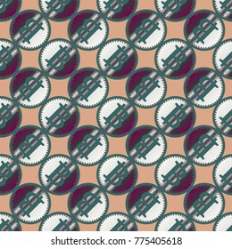 Bitcoin electronic coins seamless pattern for background.