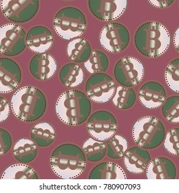 Bitcoin electronic coins seamless pattern for background.