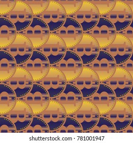 Bitcoin electronic coins seamless pattern for background.
