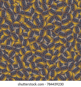 Bitcoin electronic coins seamless pattern for background.