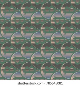 Bitcoin electronic coins seamless pattern for background.