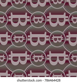 Bitcoin electronic coins seamless pattern for background.