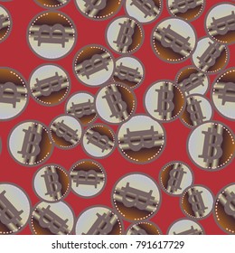 Bitcoin electronic coins seamless pattern for background.